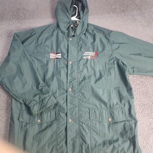 Vintage Hartwell Jacket Mens XL Green Hooded Advance Auto Parts Autocraft 90s